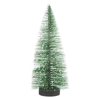 Miniatyr juletrær med snø, str 15 cm, 3 stk
