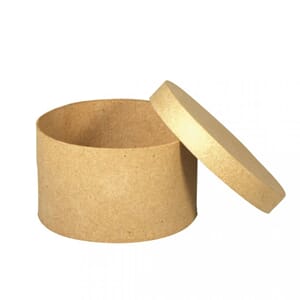 Pappmache - Rund boks, str 8x6 cm, 1/Pkg