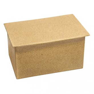 Pappmache - Kiste boks for washitape, str 13x8,5x7,5 cm