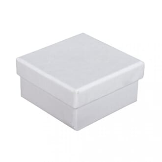 Pappmache - Firkantet boks, str 6x6x3 cm, 4/Pkg