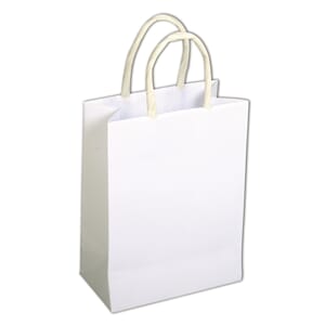 Liten gavepose med hank, hvit, str 10x7,5x4cm, 1/Pkg