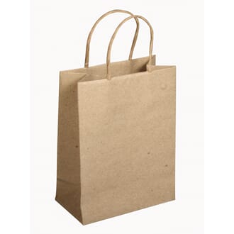 Liten gavepose med hank, kraft, str 10x7,5x4cm, 1/Pkg