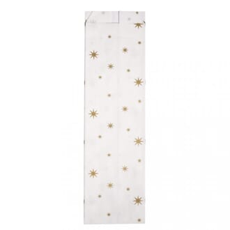 Liten gavepose, gull stjerner, str 7x24 cm, 25/Pkg