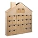 Adventskalender - Pappmache hus, str 36x6,5x40cm