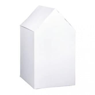 Gaveeske - Hus, Hvit, str 7,5x7,5x14 cm, 12/Pkg