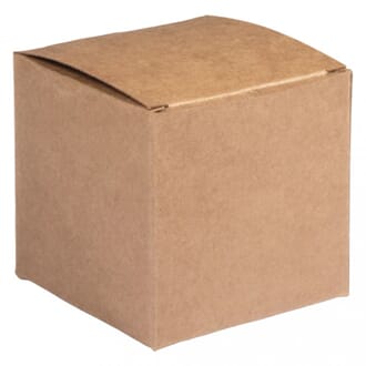 Gaveeske - Kraft, str 7,5x7,5x7,5 cm, 3/Pkg