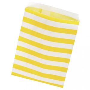 Homemade Goodies: Små papirposer, gul striper