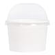 Pappmache - Bio papp beger med plastlokk, 200 ml, 6/Pkg