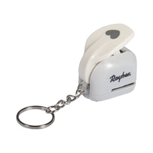 Puncher - Hjerte 1 cm med nøkkelring