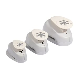 Punch sett - Snøkrystaller, 3 størrelser