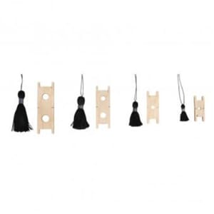 Tassel maker set, 4 størrelser, treverk