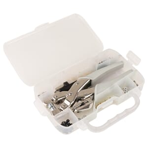 Hullpunch / eyelet setter sett, inkl eyelets