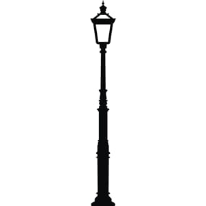 Wallsticker - Street light, black, str 18x150 cm