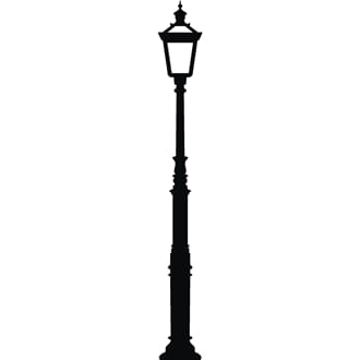 Wallsticker - Street light, black, str 18x150 cm