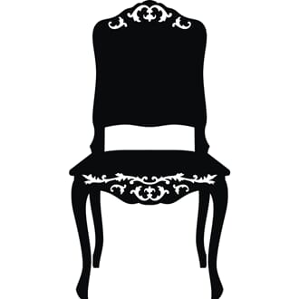 Wallsticker - Chair, black, str 49x90 cm