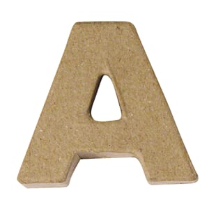Pappmache - Mini alfabet, A, str 4x1.5 cm