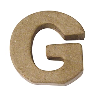 Pappmache - Mini alfabet, G, str 4x1.5 cm