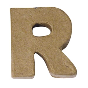 Pappmache - Mini alfabet, R, str 4x1.5 cm