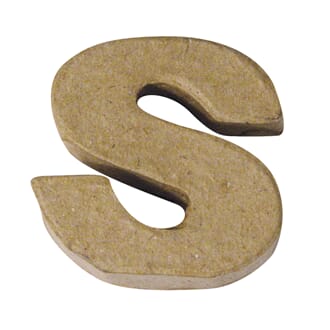 Pappmache - Mini alfabet, S, str 4x1.5 cm