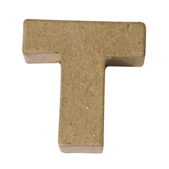 Pappmache - Mini alfabet, T, str 4x1.5 cm
