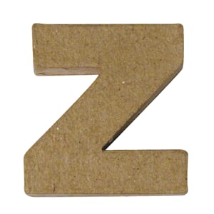 Pappmache - Mini alfabet, Z, str 4x1.5 cm