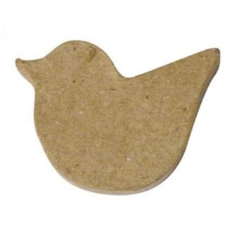 Pappmache figur - Fugl, str 4.5x3.7x1.5 cm, 1 stk