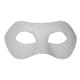 Maske i hvit papp - Domino 20x10 cm, med strikk