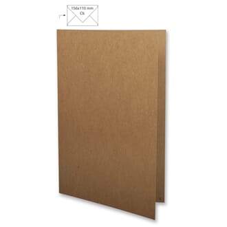 Kort - Kraft papir, A6, resirkulert papir, 50/Pkg