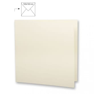 Kort - Ivory papir, kvadrat, 25/Pkg