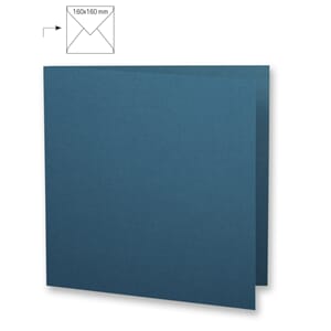 Kort - Teal papir, kvadrat, 25/Pkg