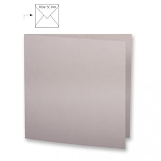 Kort - Grå papir, kvadrat, 25/Pkg