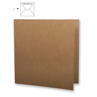 Kort - Kraft papir, kvadrat, resirkulert papir, 25/Pkg