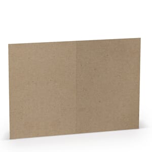 Kort - Kraft papir, A6, resirkulert papir, 25/Pkg