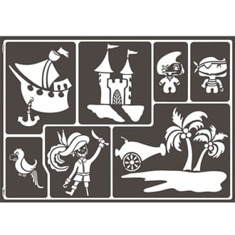 HOME DESIGN Window Style Design Stencil Pirates