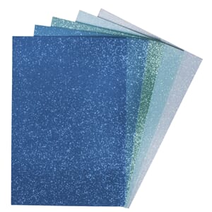 Mosegummi - Glitter ark, selvklebende, 15x22x0.2cm, 5 stk