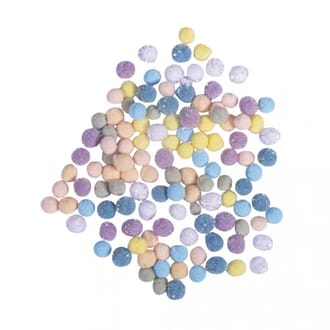 Pompons - Pastellfarger, str 7 mm, 120 stk