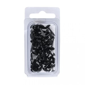 Brads - Black, str 4+8 mm, 75/Pkg