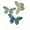 Sommerfugler - Blå toner, str 10 cm, 3 stk