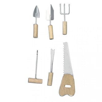 Miniatyr - Verktøy, str 4-6,5 cm, 6/Pkg
