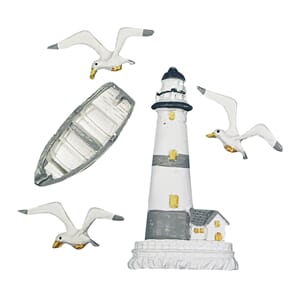 Maritim dekor - Sea breeze, 4-8 cm, 5/Pkg