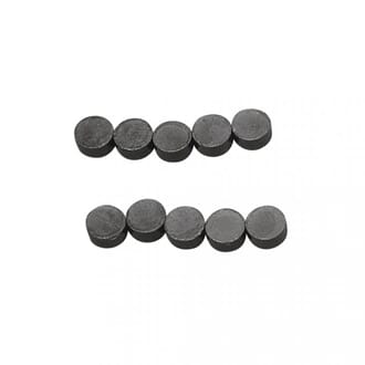 Magneter - Sorte, str 8 mm ø, tykkelse 4 mm, 10 stk