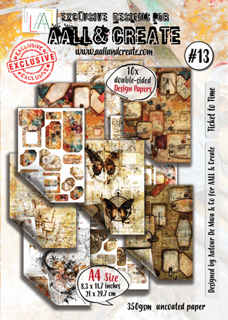 Aall and Create - Design Paper A4 Ticket to Time