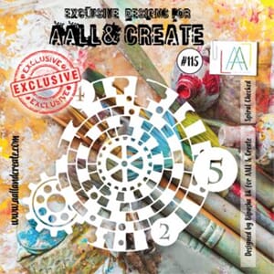 Aall and Create - Spiral Checked Stencil, str 6x6 inch