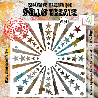 Aall and Create - Stars & Rays Stencil, str 6x6 inch