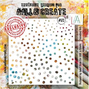 Aall and Create - Cascading Dots Stencil, str 6x6 inch