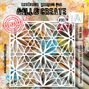 Aall and Create - Wild Aster Stencil, str 6x6 inch