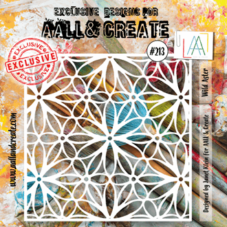 Aall and Create - Wild Aster Stencil, str 6x6 inch