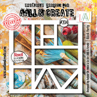 Aall and Create - Block Party Stencil, str 6x6 inch
