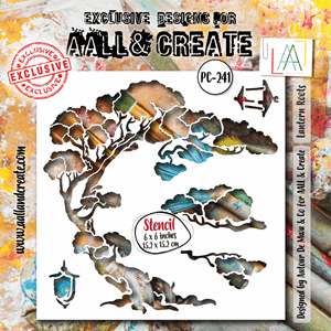 Aall and Create Lantern Root Ethereal Garden Stencil 4x6 In