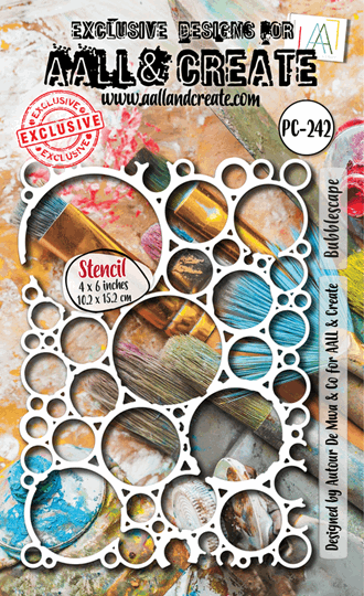 Aall and Create - Bubblescape Ethereal Garden Stencil 4x6 In